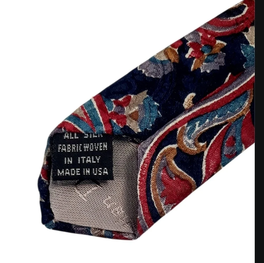 Vintage Christian Dior Monsieur Men's 100% Silk Paisley Tie